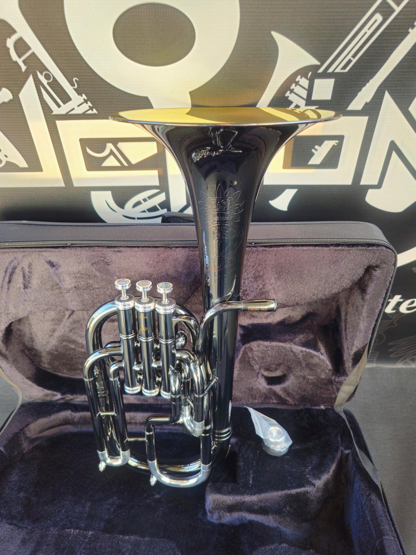 JP Solario Pakal 421 Black Nickel & Silver Eb Alto Horn (8.50"Big Bell)