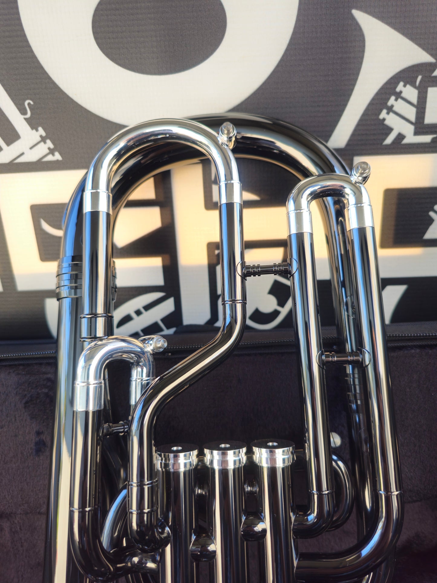JP Solario Pakal 421 Black Nickel & Silver Eb Alto Horn (8.50"Big Bell)