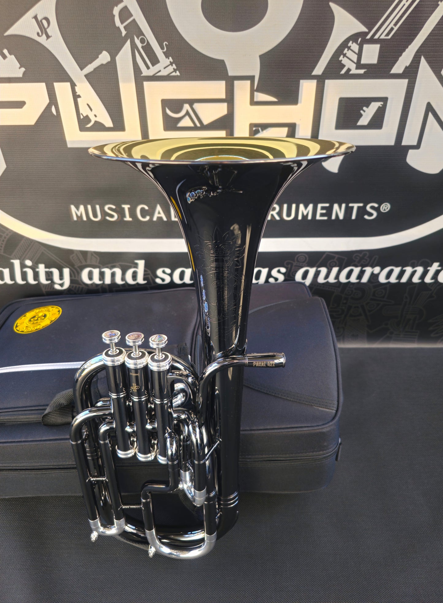 JP Solario Pakal 421 Black Nickel & Silver Eb Alto Horn (8.50"Big Bell)