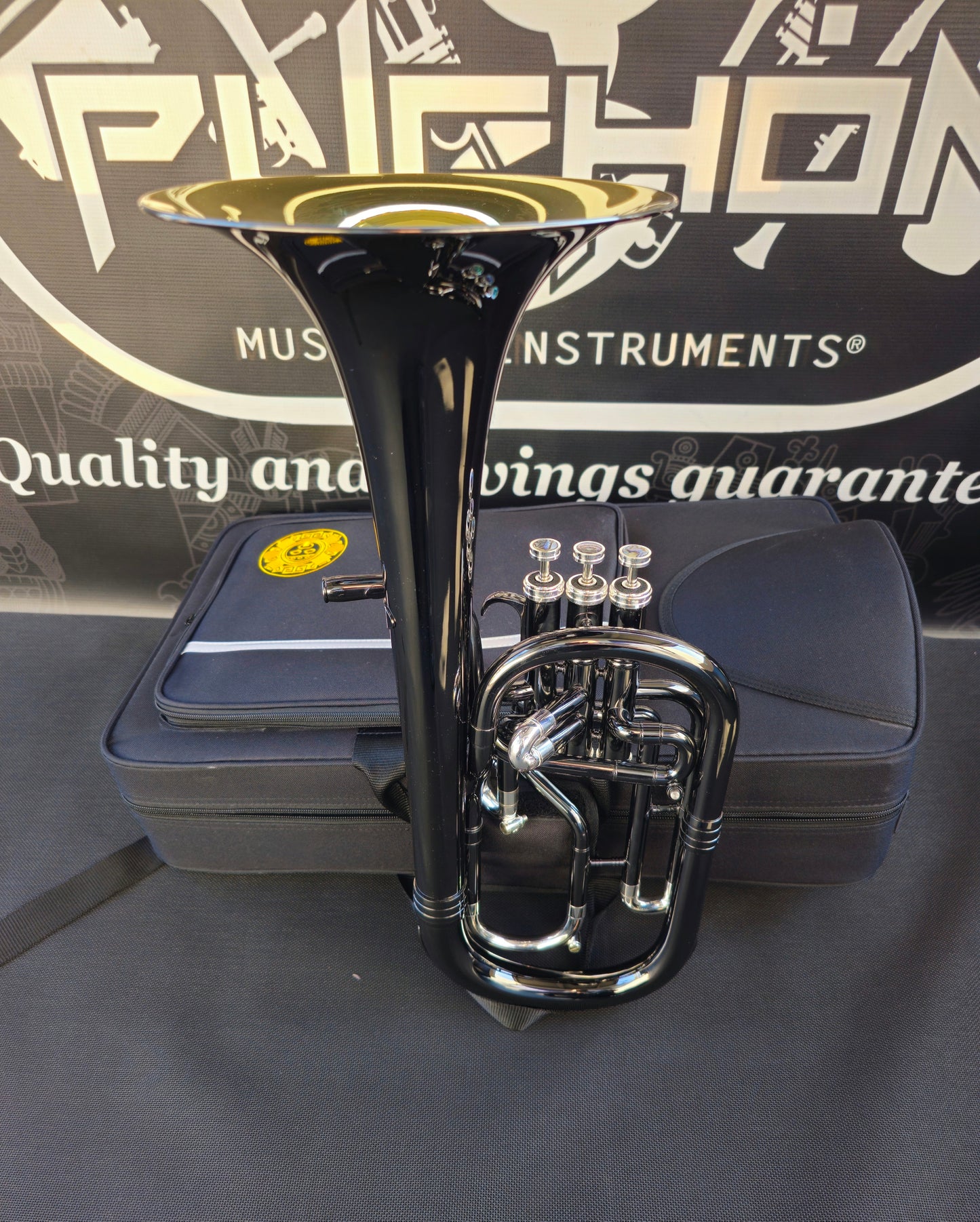 JP Solario Pakal 421 Black Nickel & Silver Eb Alto Horn (8.50"Big Bell)