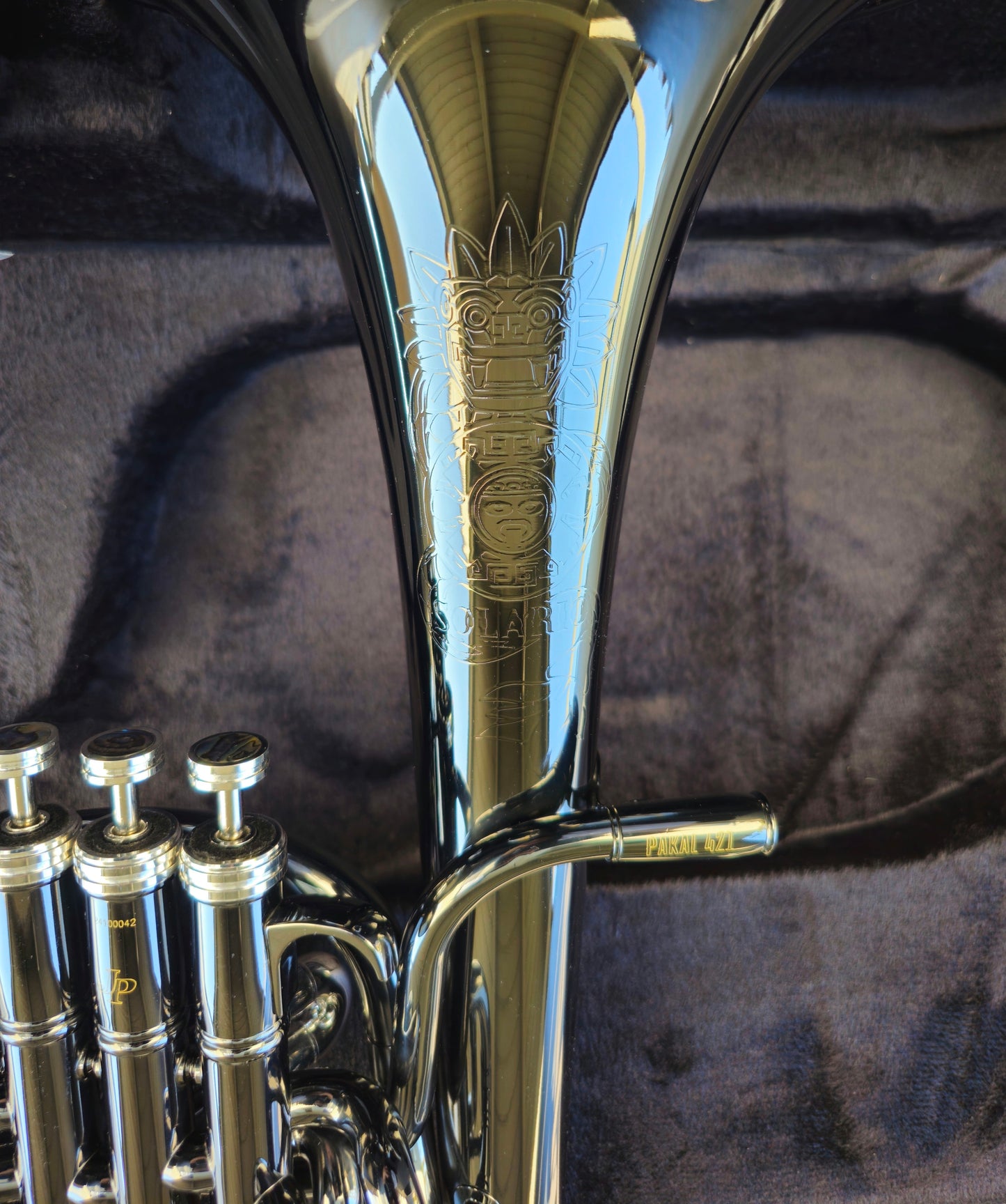 JP Solario Pakal 421 Black Nickel & Silver Eb Alto Horn (8.50"Big Bell)