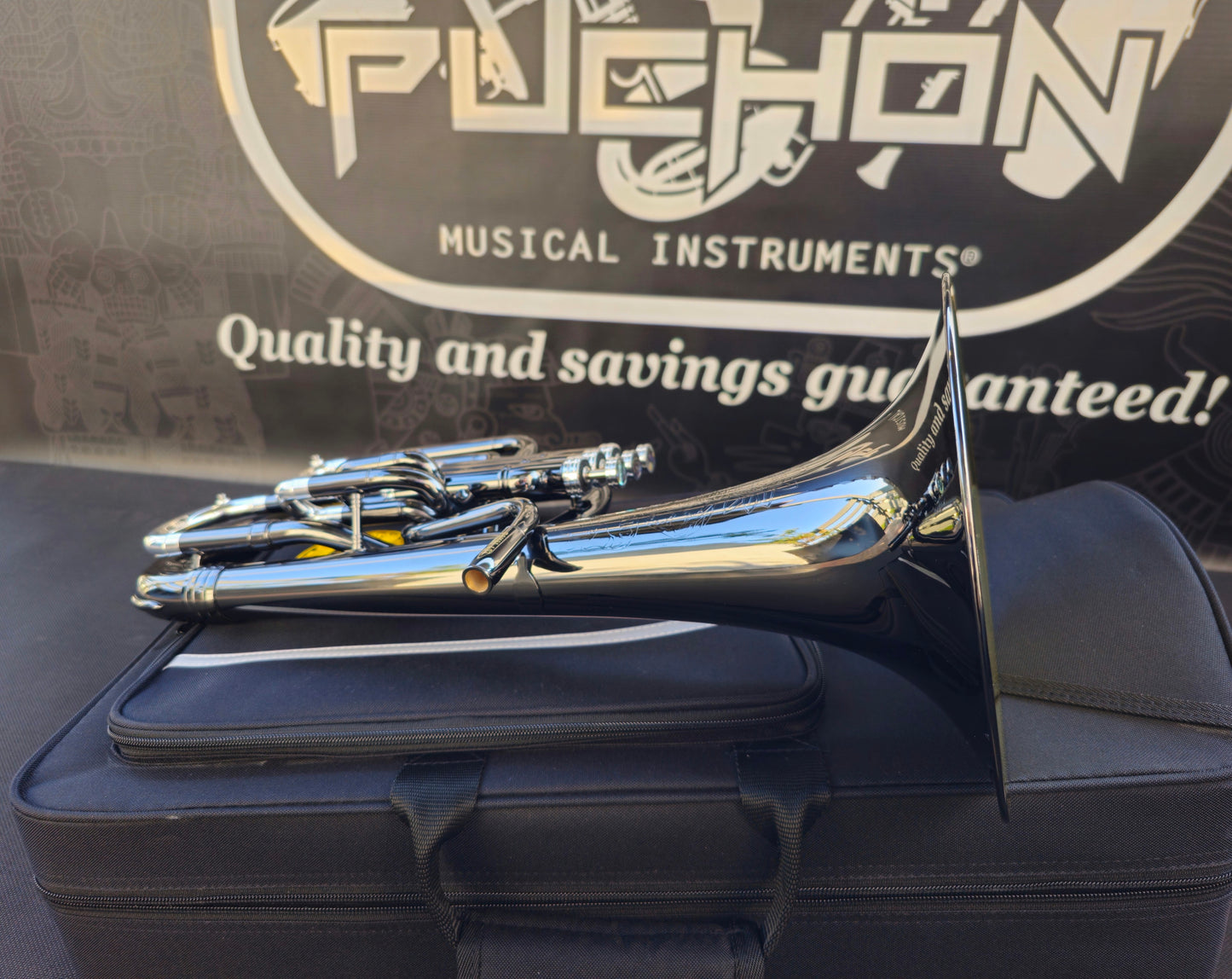 JP Solario Pakal 421 Black Nickel & Silver Eb Alto Horn (8.50"Big Bell)
