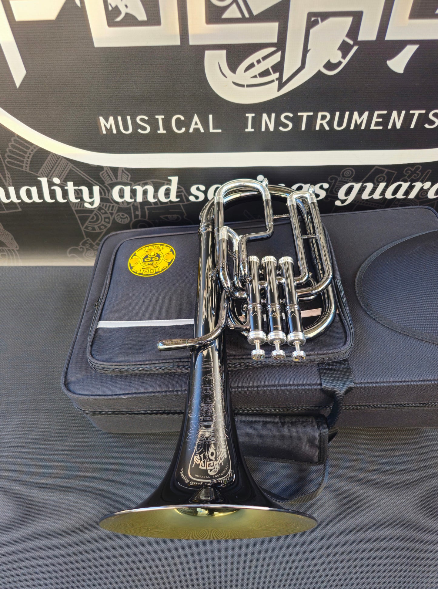 JP Solario Pakal 421 Black Nickel & Silver Eb Alto Horn (8.50"Big Bell)