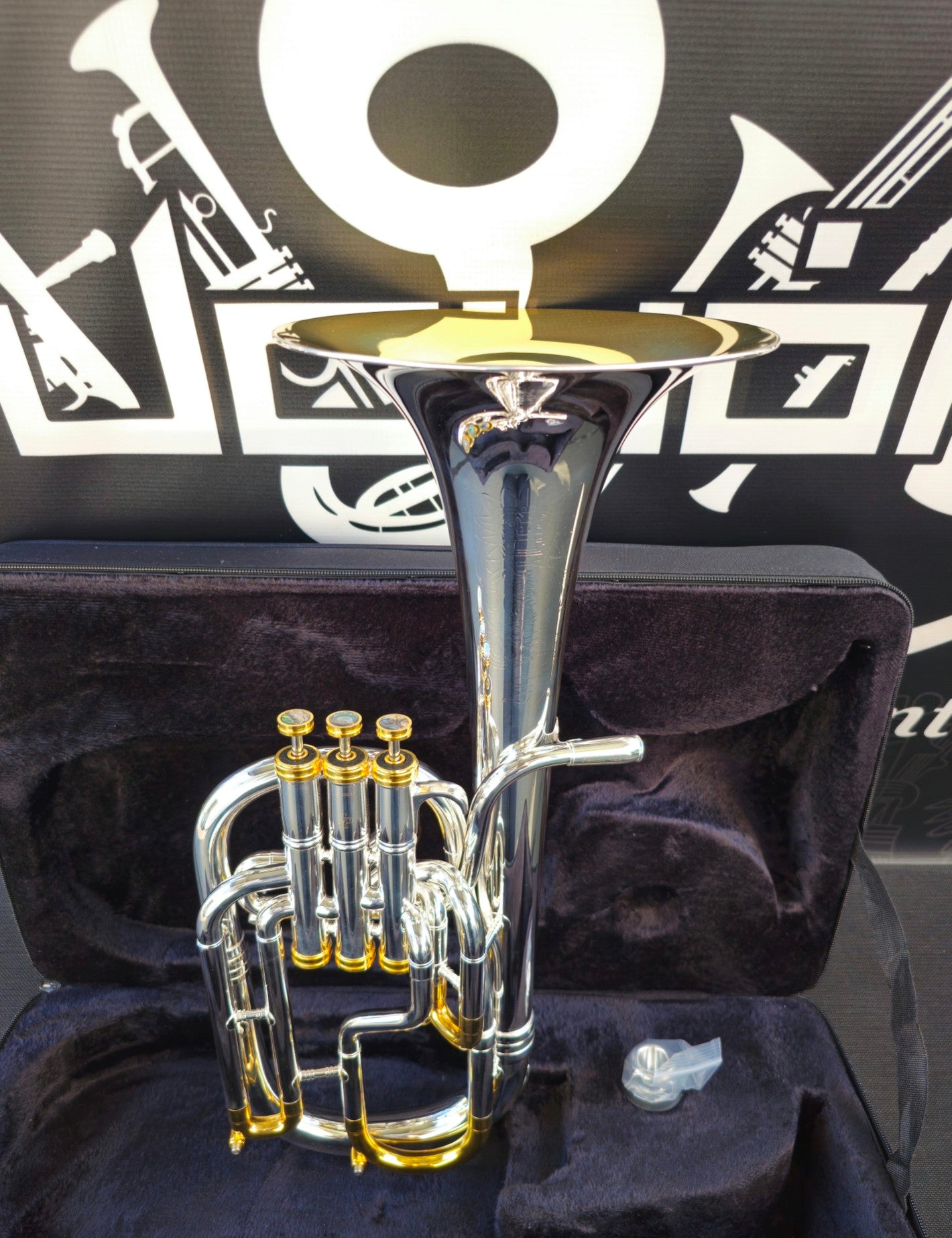 JP Solario Pakal 421 Gold & Silver Eb Alto Horn (8.50" Big Bell)