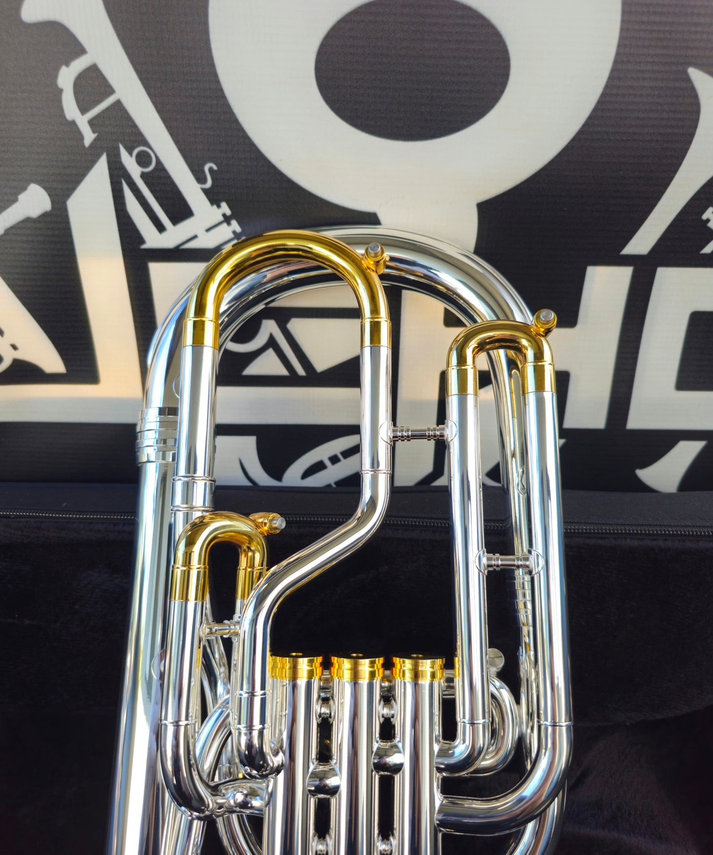 JP Solario Pakal 421 Gold & Silver Eb Alto Horn (8.50" Big Bell)