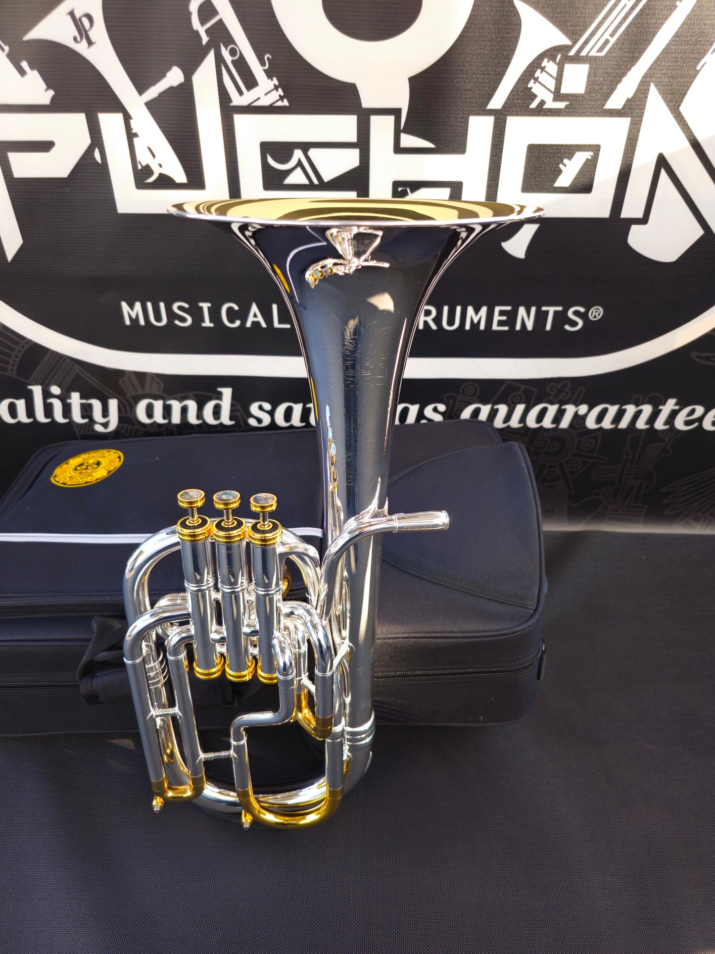 JP Solario Pakal 421 Gold & Silver Eb Alto Horn (8.50" Big Bell)