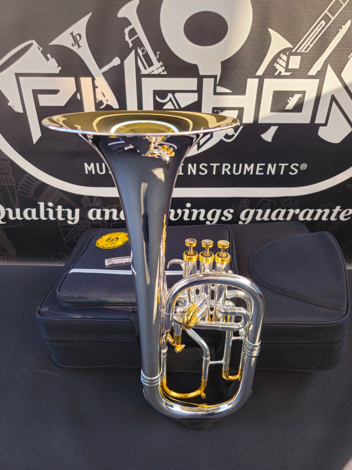 JP Solario Pakal 421 Gold & Silver Eb Alto Horn (8.50" Big Bell)