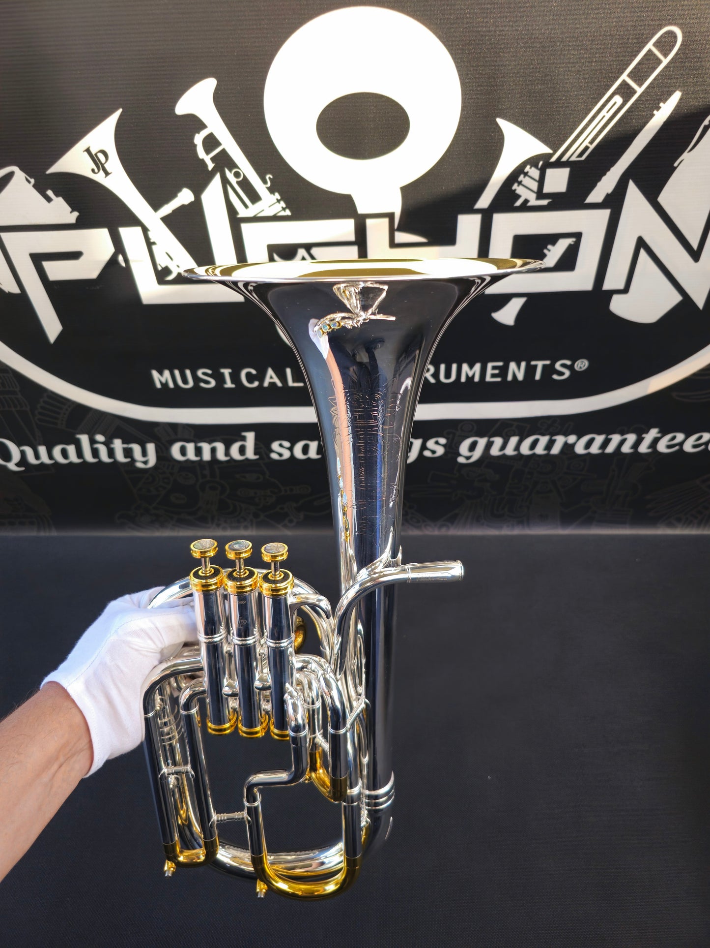 JP Solario Pakal 421 Gold & Silver Eb Alto Horn (8.50" Big Bell)