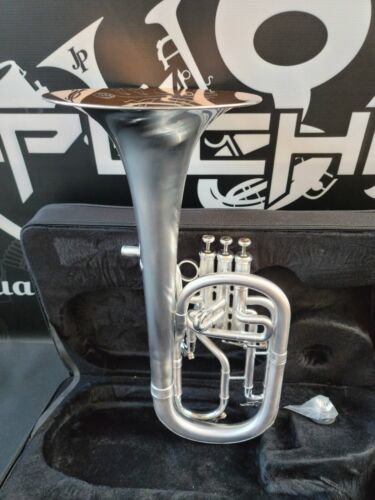 JP Solario 421 Satin Silver/Rose Front Bell Eb Alto Horn-Pro (8.75" Bell)