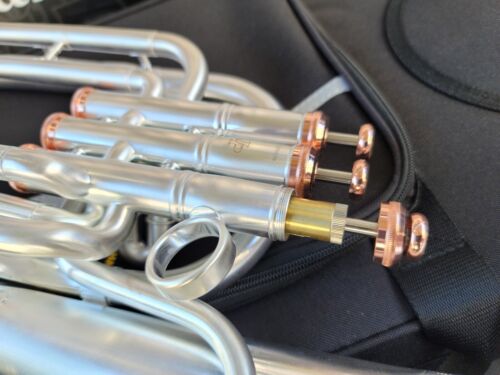 John Packer Solario 421 Satin Silver & Rose Eb Alto Horn-Pro (8.75" Bell)