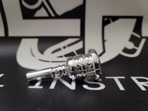 Alto Horn double cup Hand Engraved mouthpiece-#2 ( 19 mm)