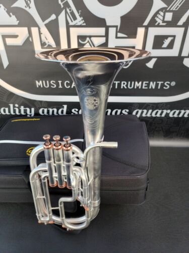 John Packer Solario 421 Satin Silver & Rose Eb Alto Horn-Pro (8.75" Bell)