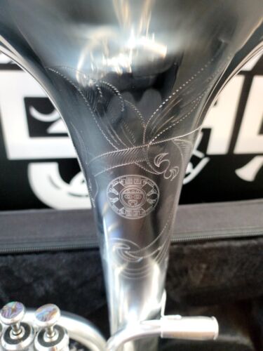 JP Solario 421 Satin Silver/Rose Front Bell Eb Alto Horn-Pro (8.75" Bell)
