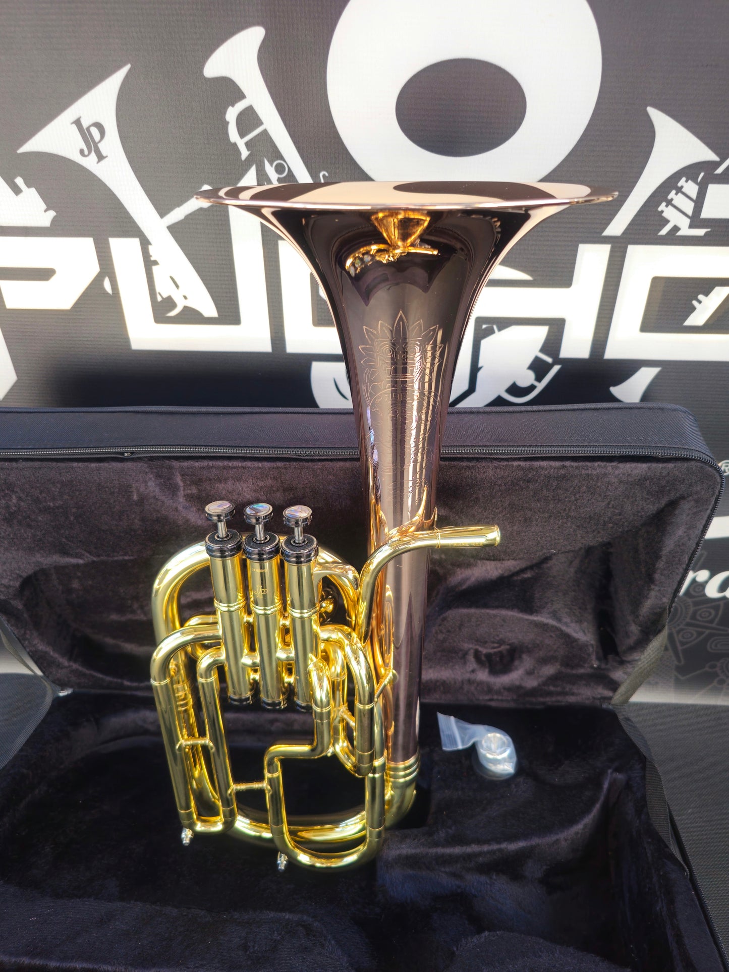 JP Solario Pakal 421 Laquer & Rose Eb Alto Horn (8.50" Big Bell)