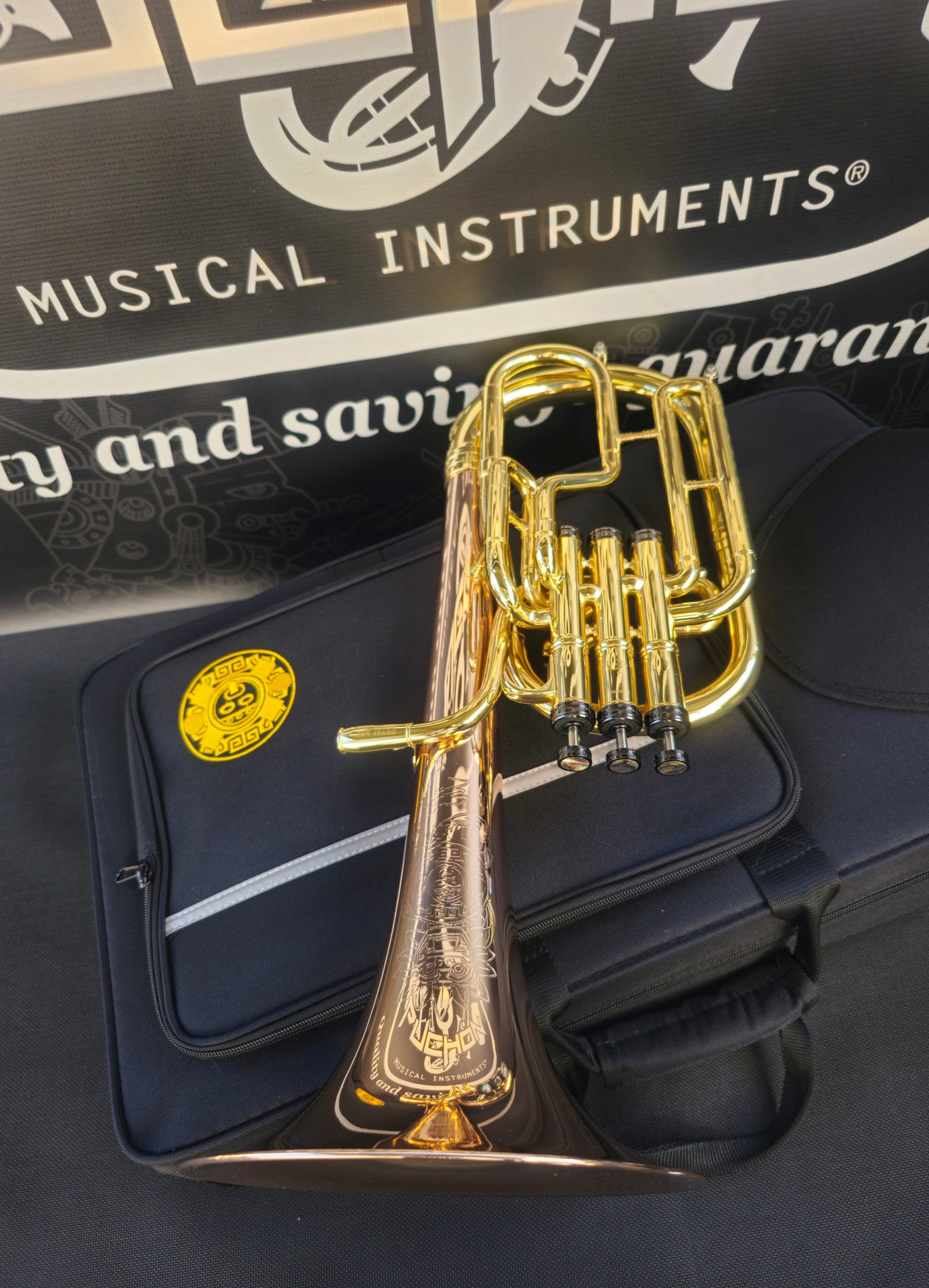 JP Solario Pakal 421 Laquer & Rose Eb Alto Horn (8.50" Big Bell)