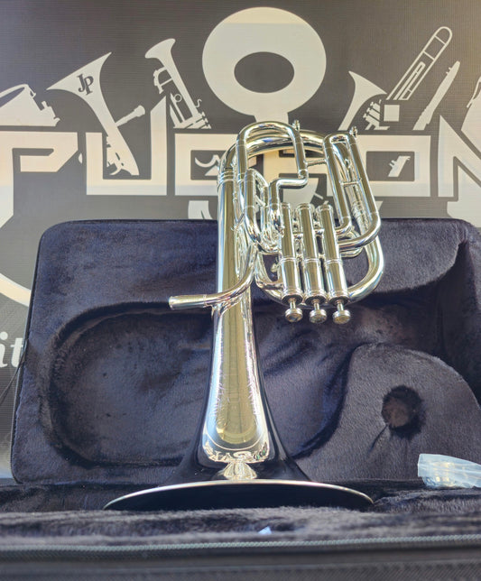 JP Solario Pakal 421 Silver Plated Eb Alto Horn (8.50" Big Bell)