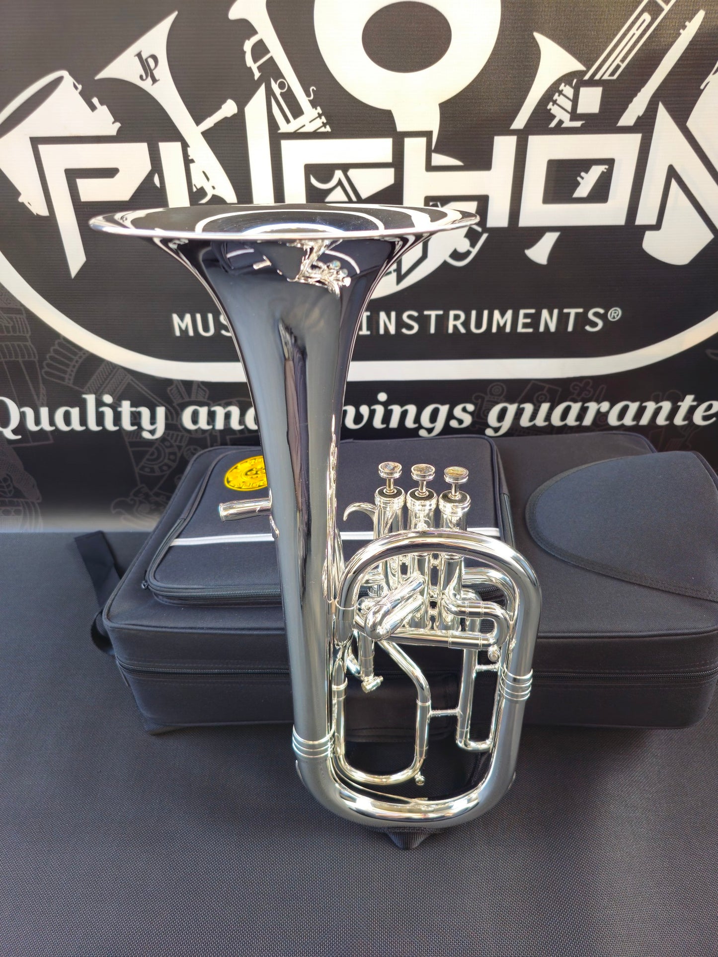JP Solario Pakal 421 Silver Plated Eb Alto Horn (8.50" Big Bell)