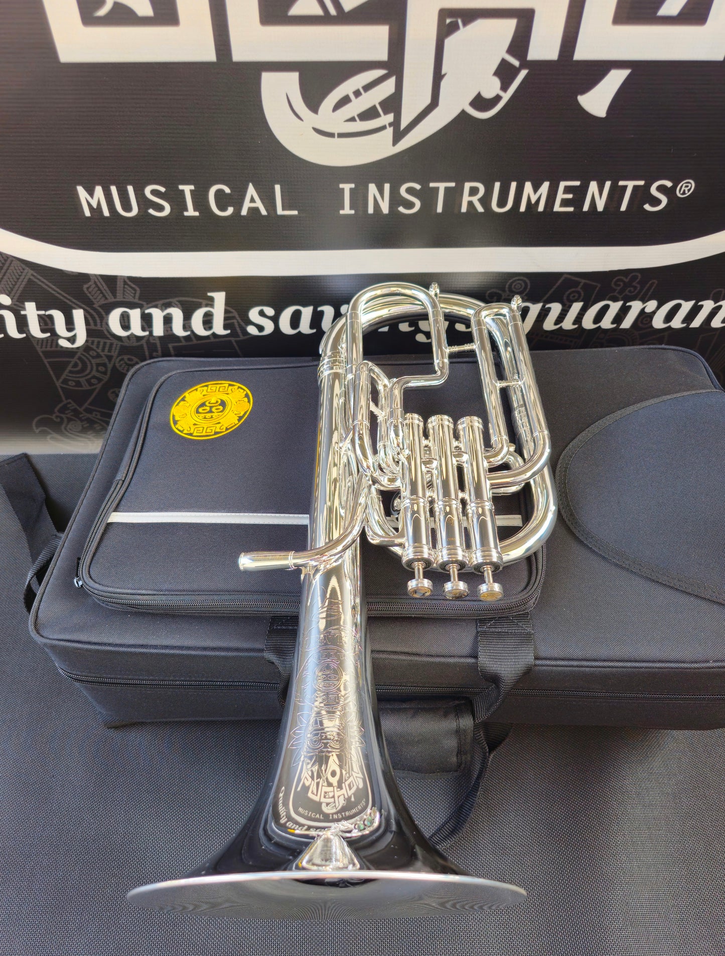 JP Solario Pakal 421 Silver Plated Eb Alto Horn (8.50" Big Bell)