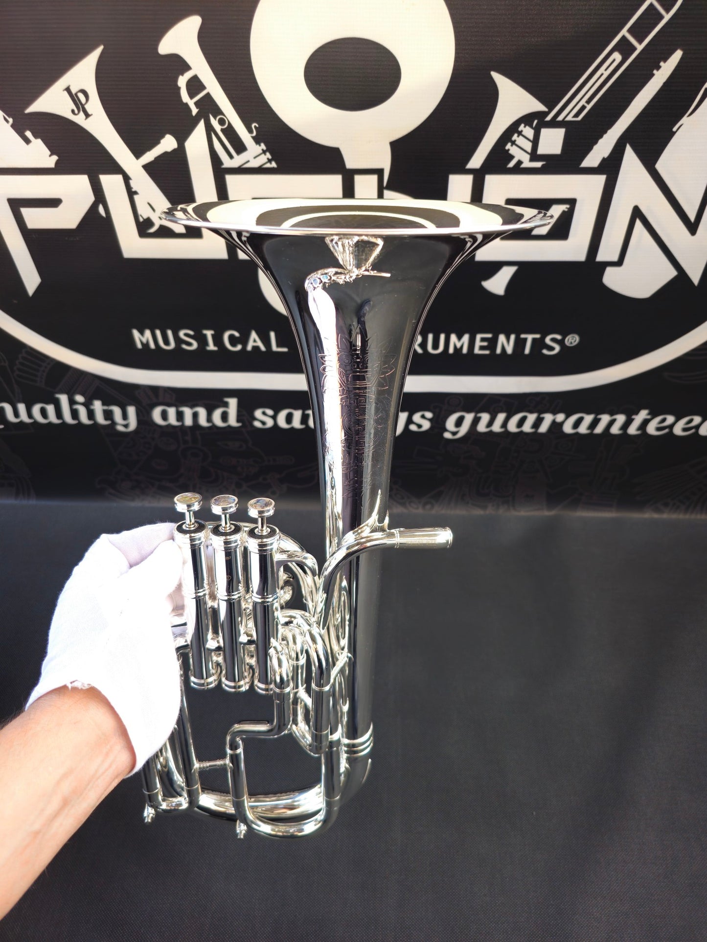JP Solario Pakal 421 Silver Plated Eb Alto Horn (8.50" Big Bell)