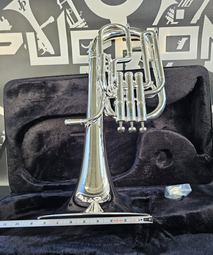 JP Solario Pakal 421 Silver Plated Eb Alto Horn (8.50" Big Bell)