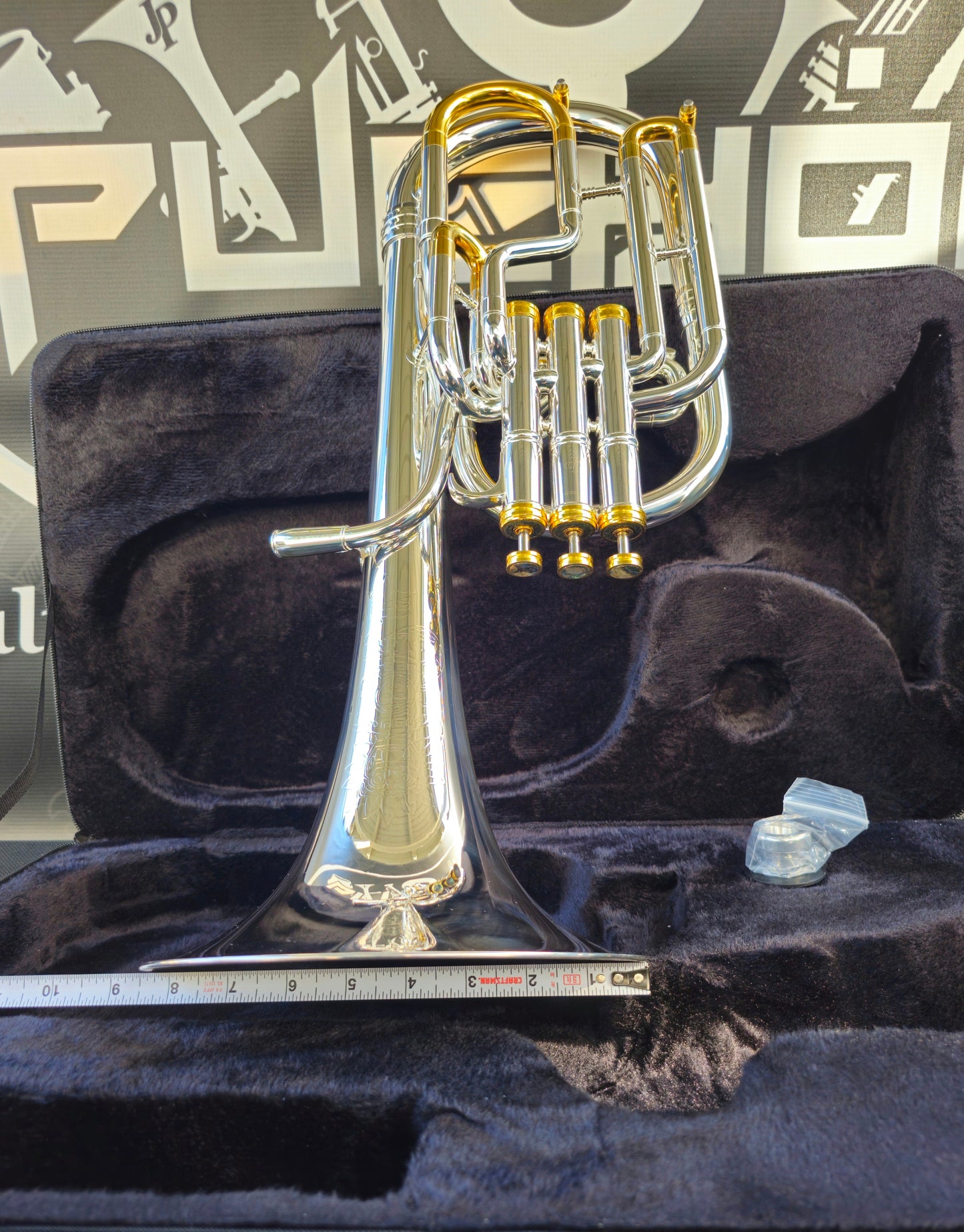 JP Solario Pakal 421 Gold & Silver Eb Alto Horn (8.50" Big Bell)