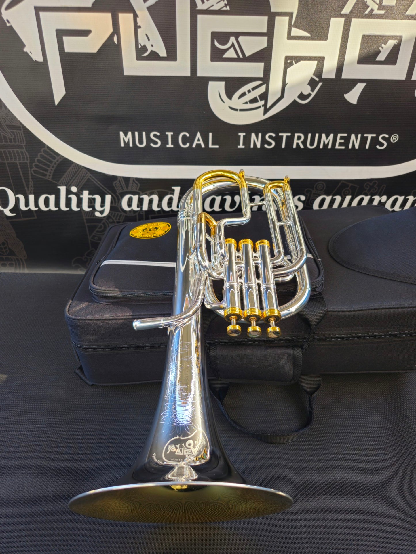 JP Solario Pakal 421 Gold & Silver Eb Alto Horn (8.50" Big Bell)