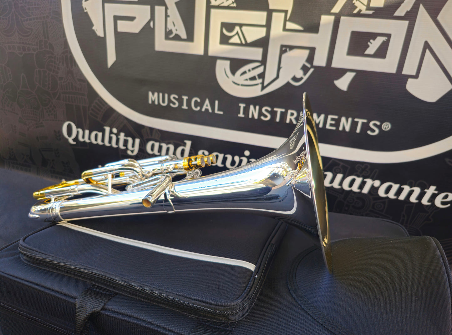 JP Solario Pakal 421 Gold & Silver Eb Alto Horn (8.50" Big Bell)