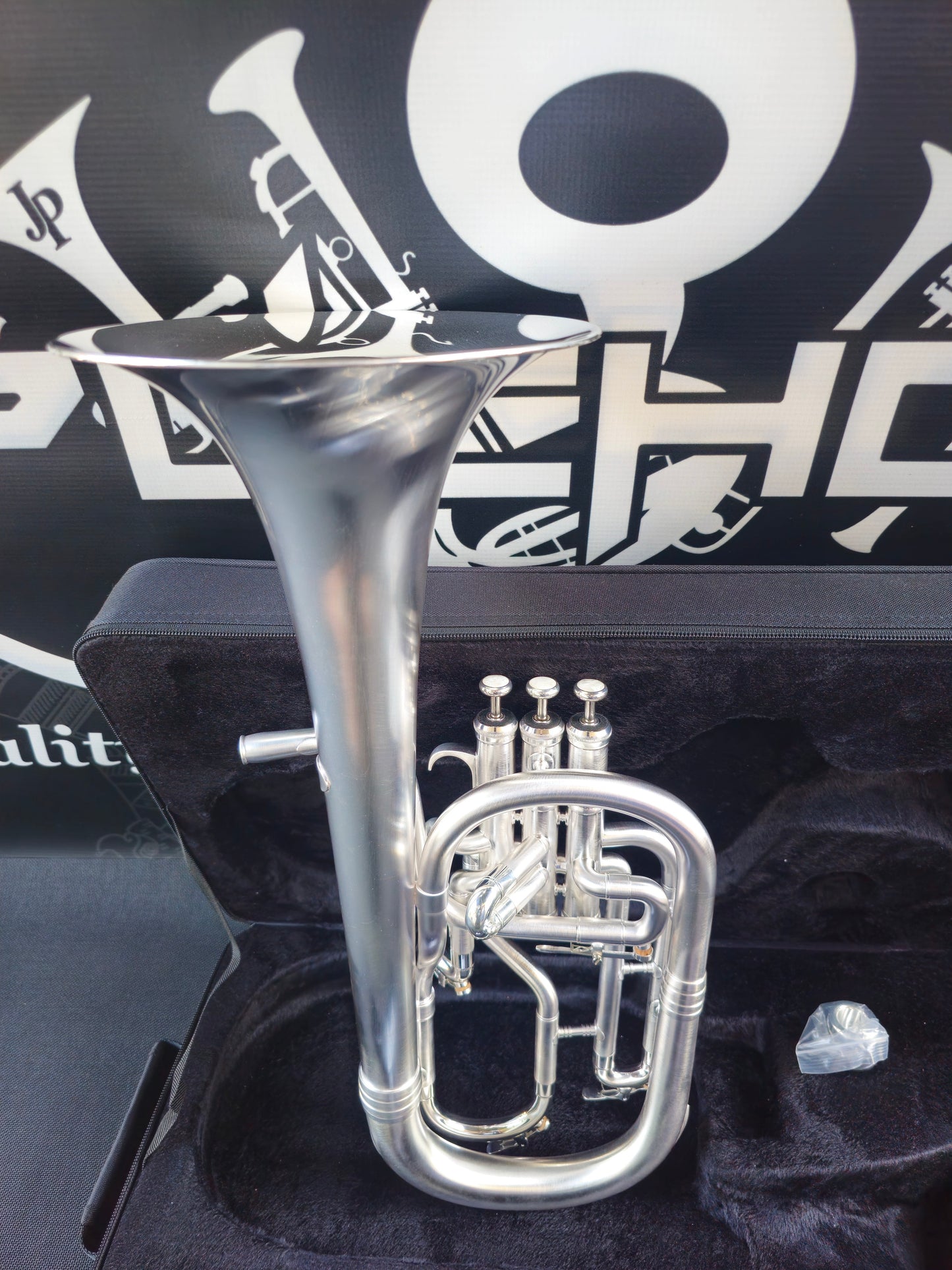 JP Solario Zero Satin Silver Eb Alto Horn - 8" Bell