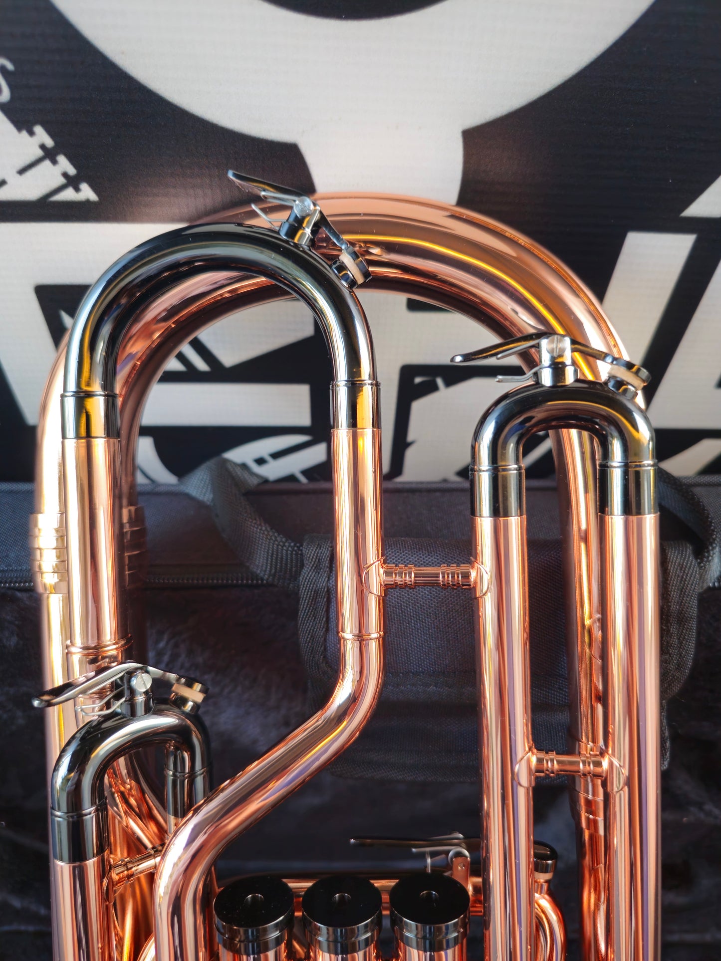 JP Solario Pakal 421 Copper & Black Nickel Eb Alto Horn - 8.75" Big Bell