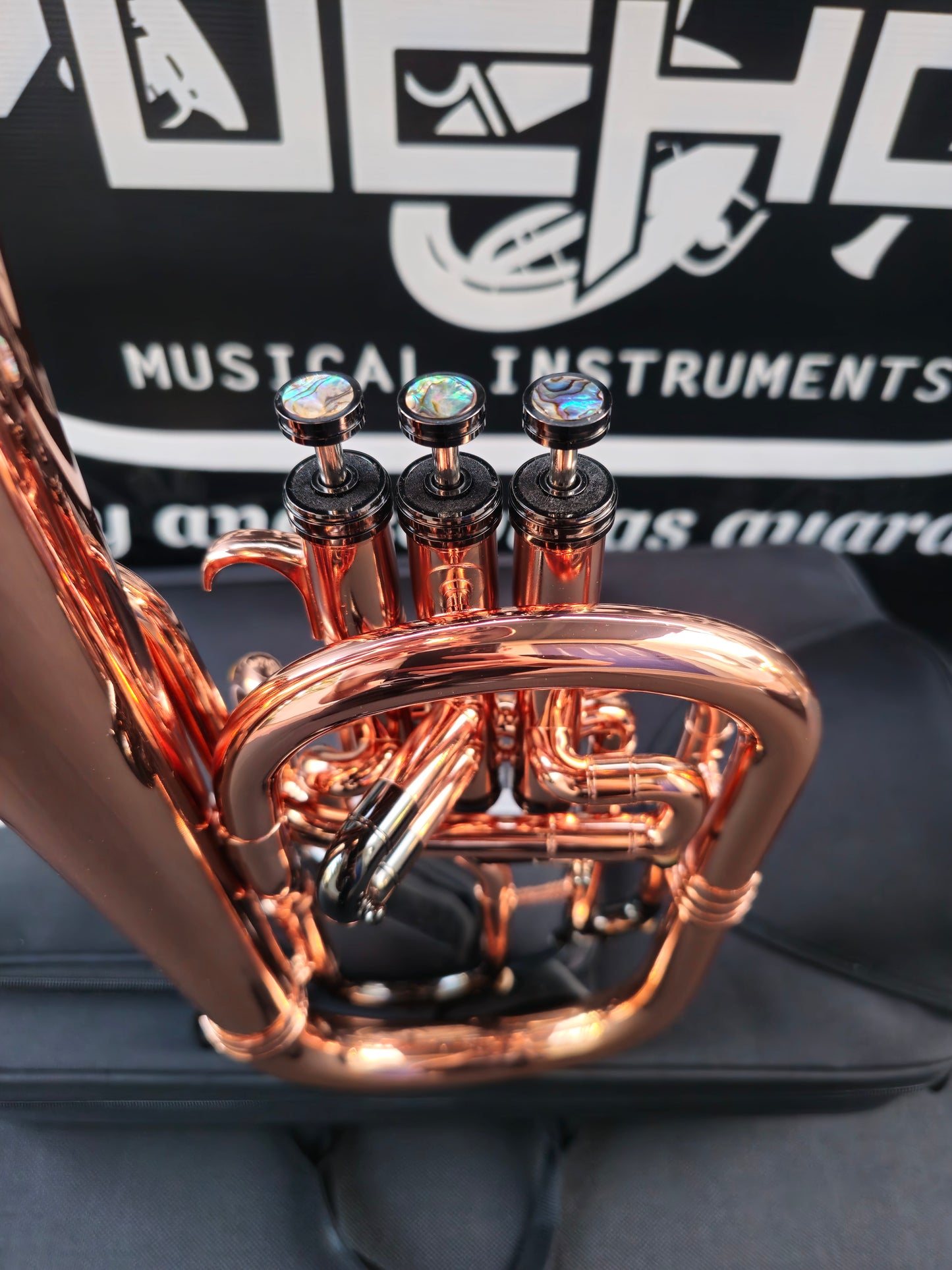 JP Solario Pakal 421 Copper & Black Nickel Eb Alto Horn - 8.75" Big Bell