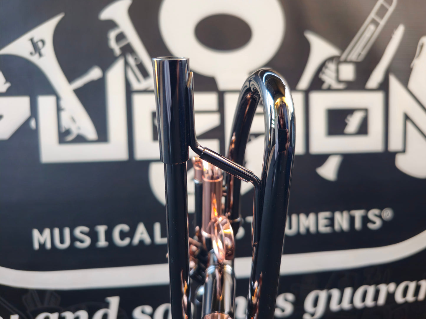 Solario Balam Black Nickel & Copper Bb Trumpet - Diagonal Bent 5.25" Big Bell