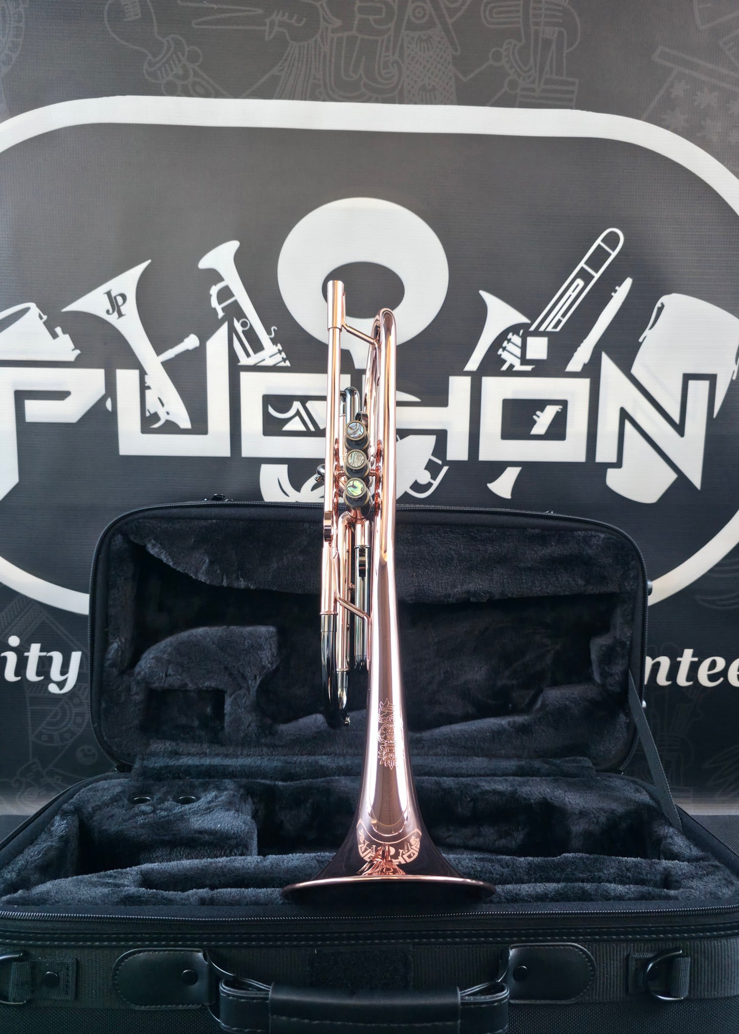 Solario Balam Copper Body & Black Nickel Bb Trumpet - Diagonal Bent 5.25" Big Bell