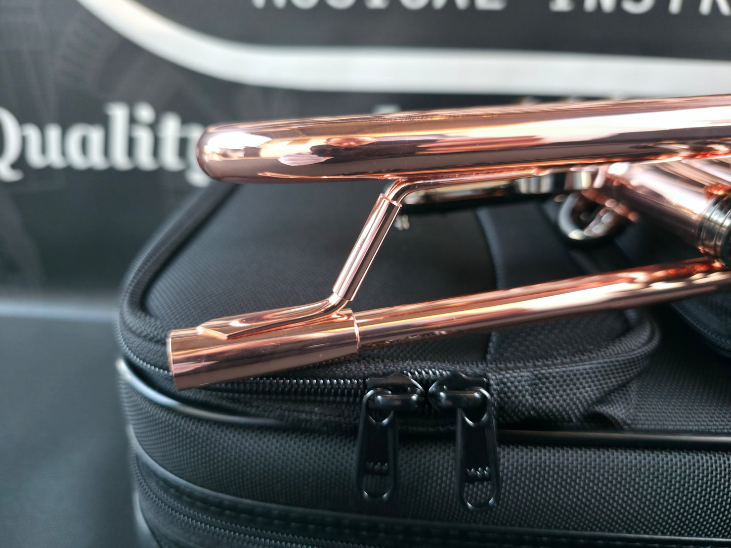 Solario Balam Copper Body & Black Nickel Bb Trumpet - Diagonal Bent 5.25" Big Bell