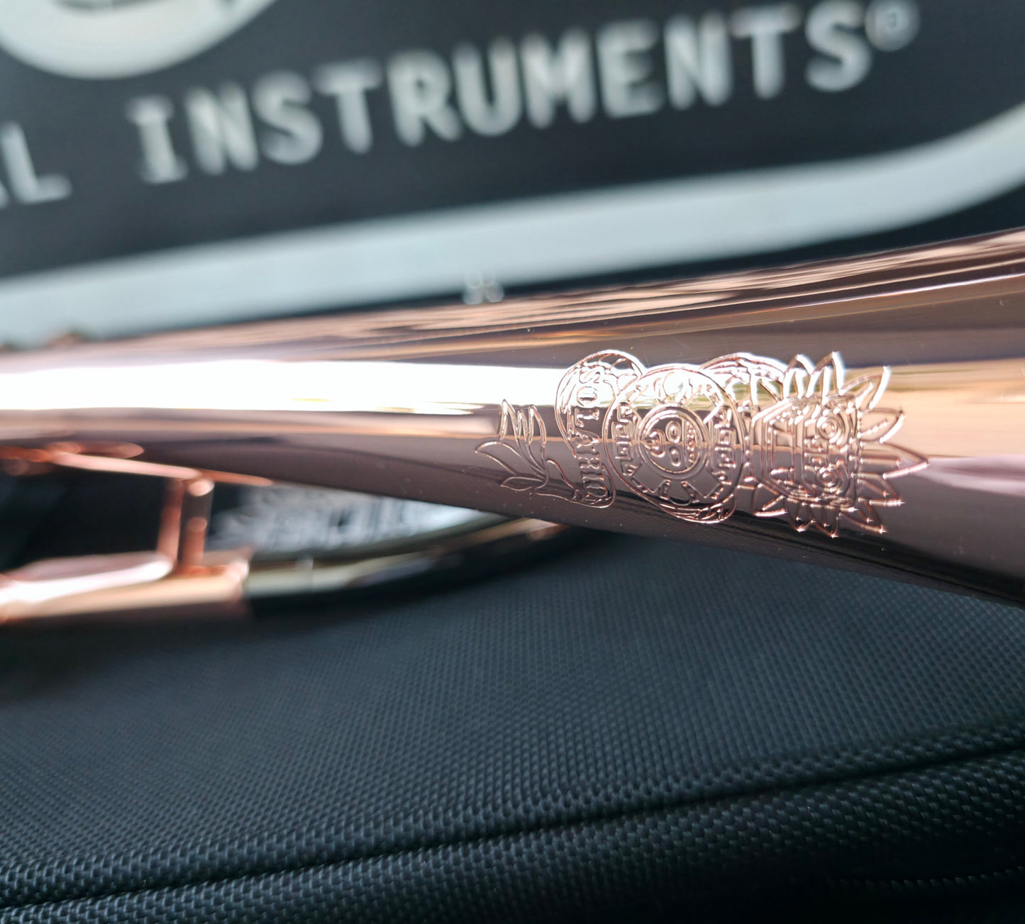 Solario Balam Copper Body & Black Nickel Bb Trumpet - Diagonal Bent 5.25" Big Bell