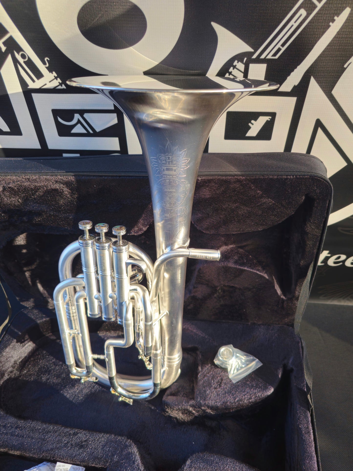 JP Solario Pakal 421 Satin Silver Eb Alto Horn - 8.75" Big Bell