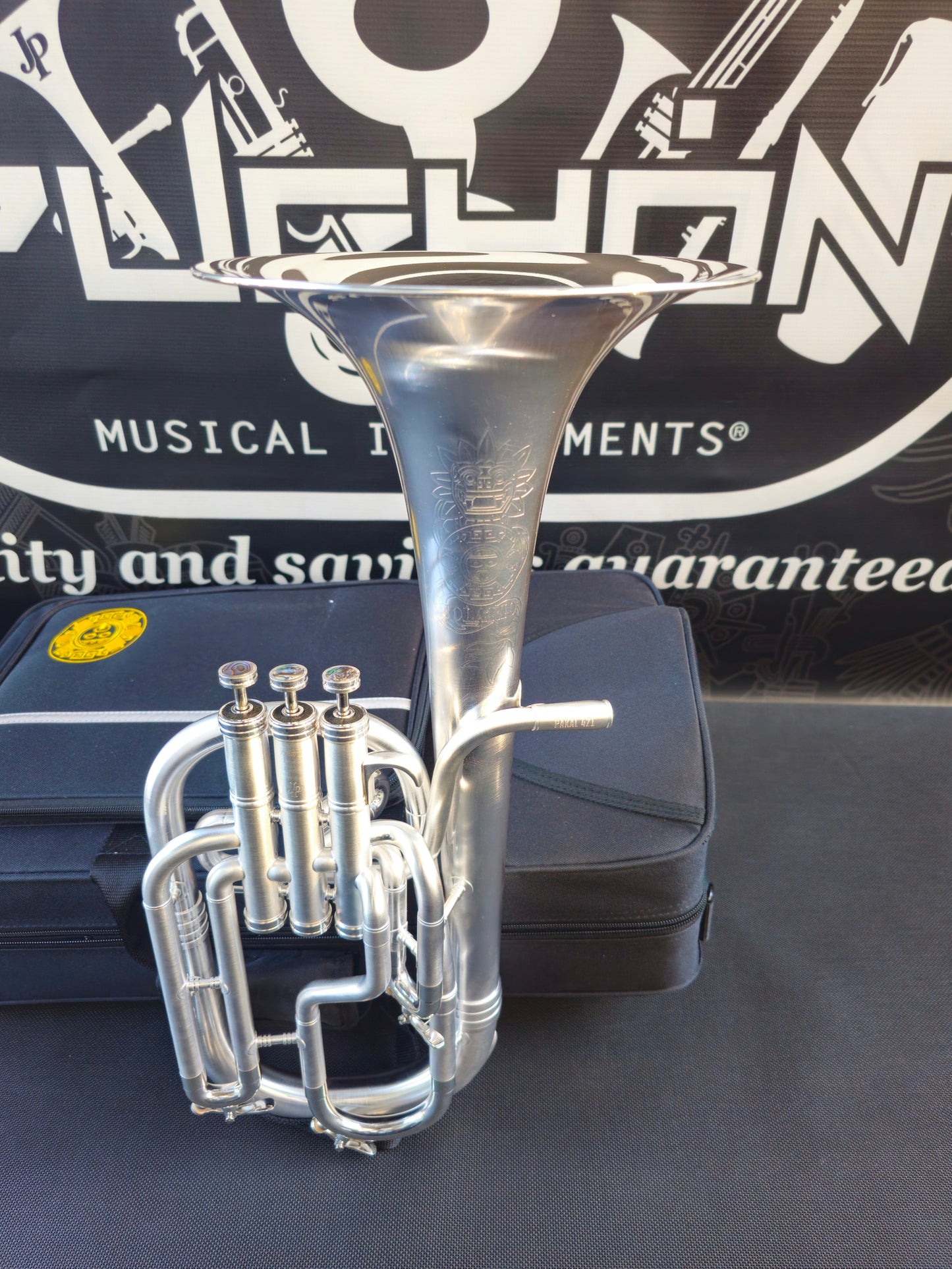 JP Solario Pakal 421 Satin Silver Eb Alto Horn - 8.75" Big Bell