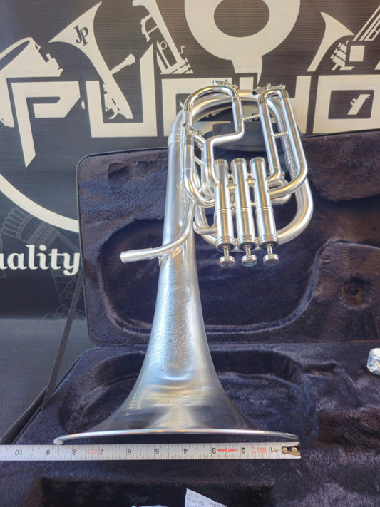 JP Solario Pakal 421 Satin Silver Eb Alto Horn - 8.75" Big Bell