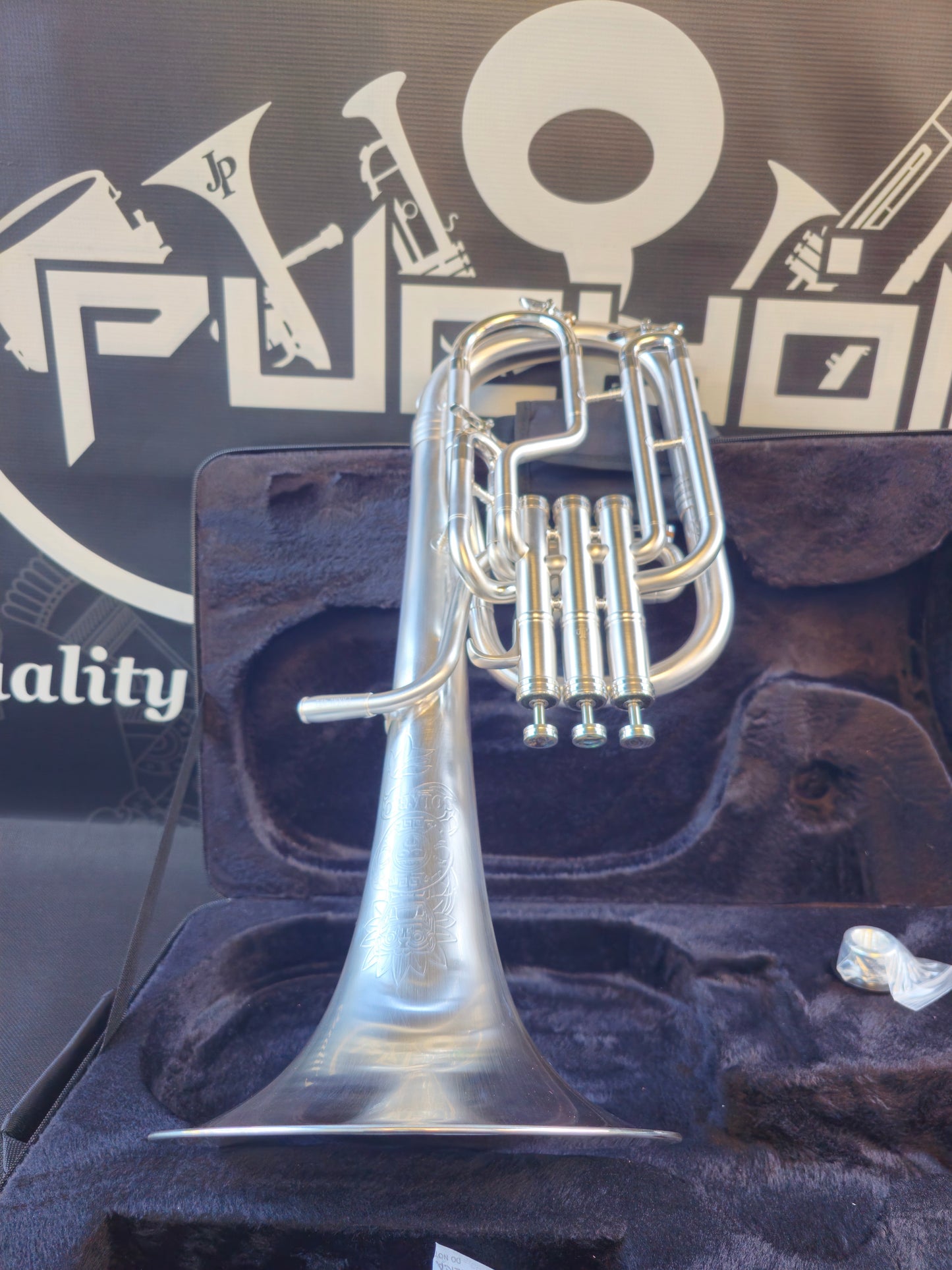 JP Solario Pakal 421 Satin Silver Eb Alto Horn - 8.75" Big Bell
