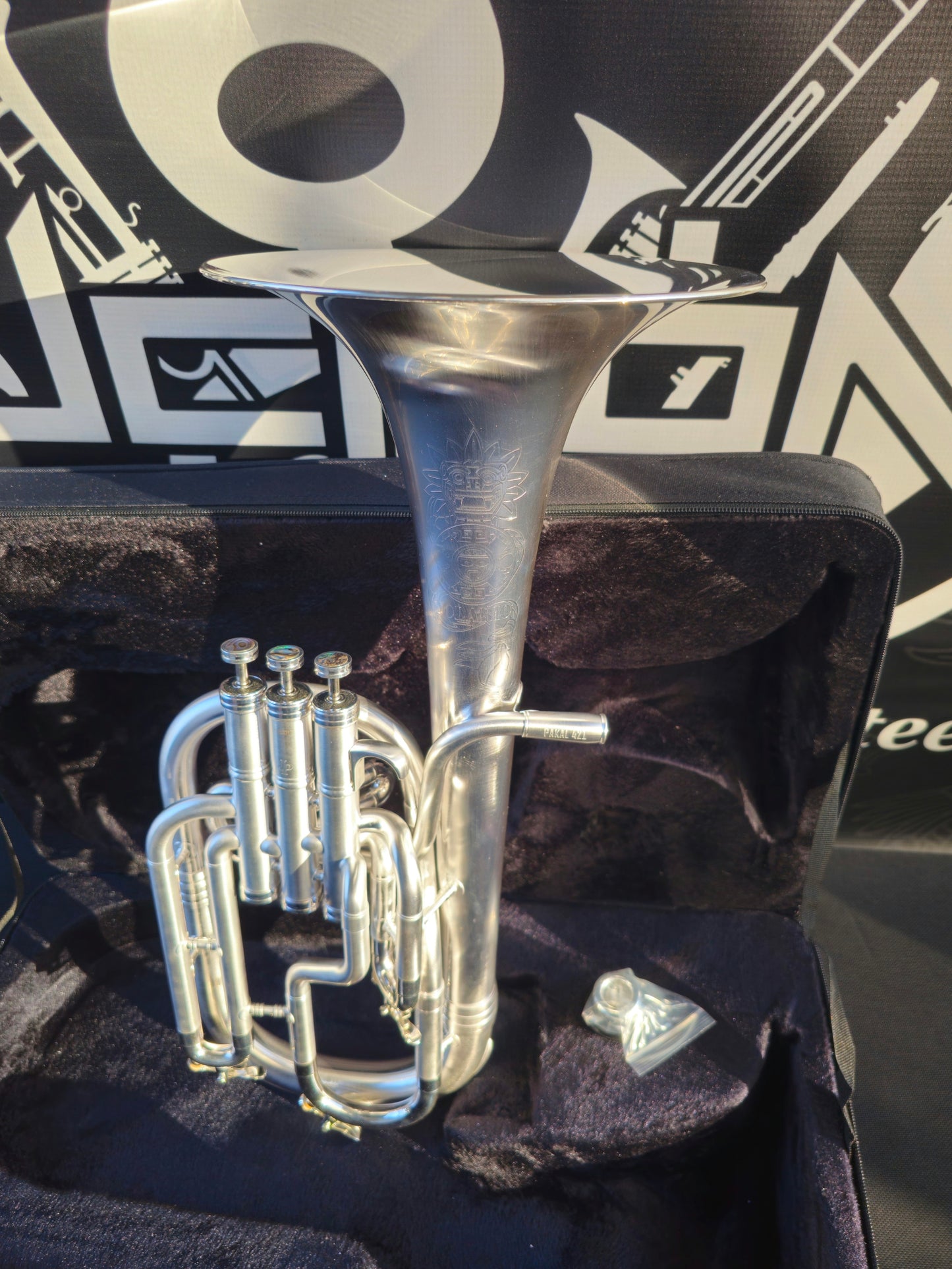 JP Solario Pakal 421 Satin Silver Eb Alto Horn - 8.75" Big Bell