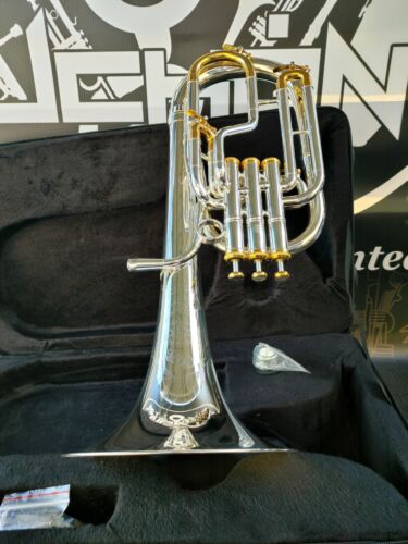 JP Solario 421 Gold & Silver Engraved Eb Alto Horn-Pro (8.75" Bell)
