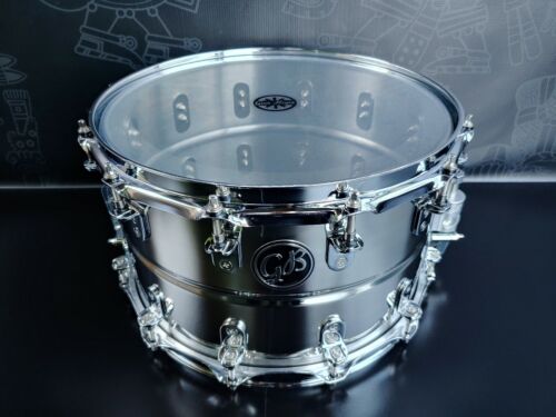 Gon Bops Banda Snare Drum 8.5" × 14" Stainless Steel - 12 Lugs (Tarola)