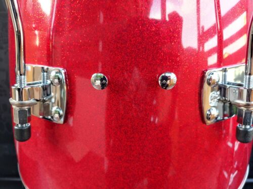 Gon Bops Roberto Quintero Red Sparkle Set Conga 11.50" & Tumba 12.25"