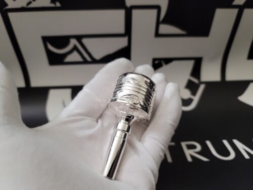 Alto Horn double cup Hand Engraved mouthpiece-#2 (19 mm)