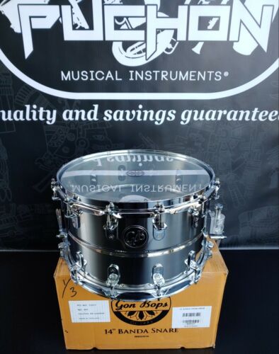 Gon Bops Banda Snare Drum 8.5" × 14" Stainless Steel - 12 Lugs (Tarola)