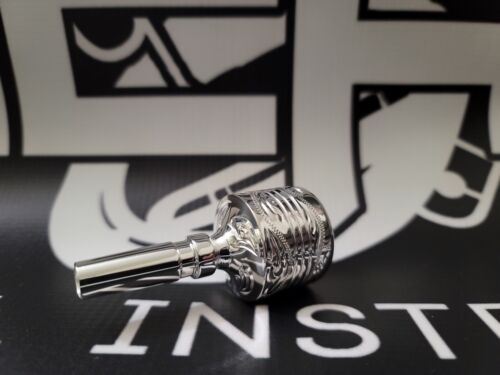 Alto Horn double cup Hand Engraved mouthpiece-#2 (19 mm)