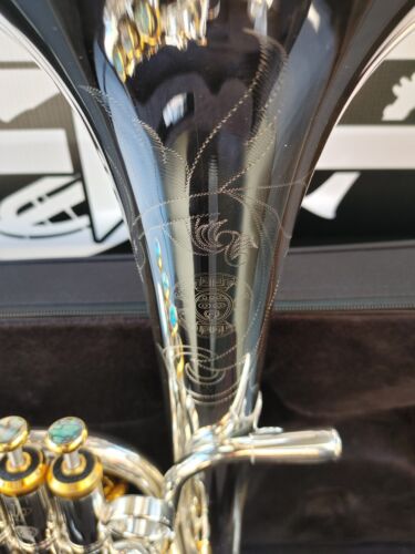 JP Solario 421 Gold & Silver Engraved Eb Alto Horn-Pro (8.75" Bell)