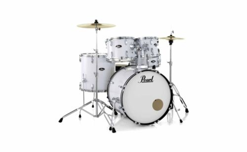 PEARL  ROADSHOW 5-PC. DRUM SET W/HARDWARE & CYMBALS - Pure White