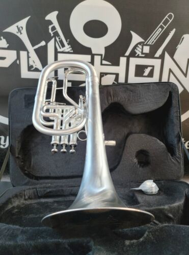 JP Solario 421 Satin Silver/Rose Front Bell Eb Alto Horn-Pro (8.75" Bell)