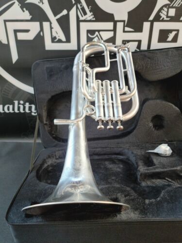 JP Solario 421 Satin Silver/Rose Front Bell Eb Alto Horn-Pro (8.75" Bell)
