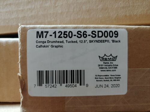 Remo Tucked Skyndeep Black Conga Head 12.50"
